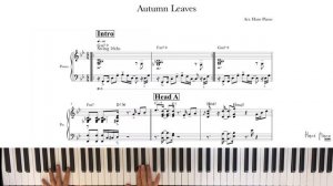 Autumn Leaves /Jazz Solo Piano/ Free transcription / arr.HansPiano