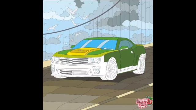 Drawing Coloring Sport Car Раскраски Рисование картин Крутая тачка Машина смотреть онлайн