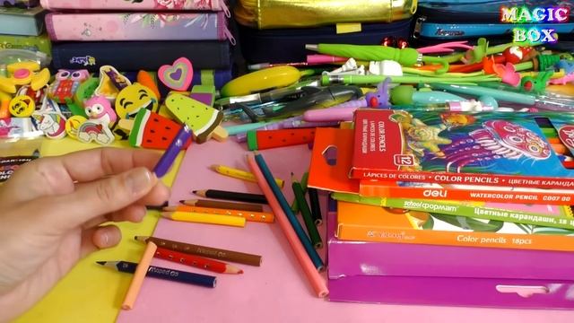 Разбираю и выкидываю канцелярию 2020 пеналы ластики карандаши Моя коллекция канцелярии