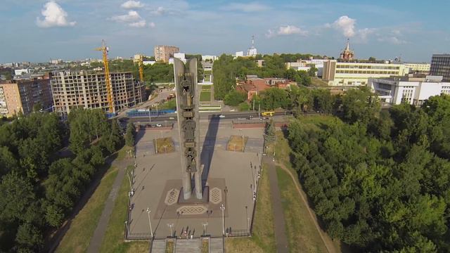 Ижевск, набережная, вид с пруда, коптер