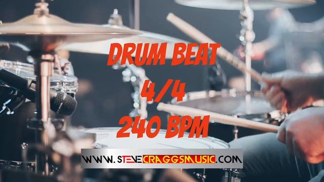 4/4 Simple Drum Beat @ 240 BPM | Metronome, Time Feel, Drum Loop смотреть онлайн