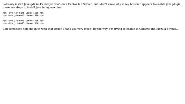 How to enable java in Browser on Centos 6.5? смотреть онлайн