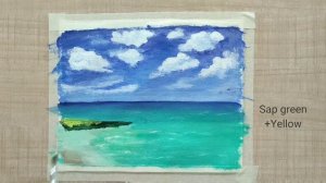 How To Paint Tropical Island | Acrylic Colors | Landscape Painting Tutorial