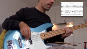 Khruangbin - August 12 - bass cover with TAB - Fender Rumble 100 - Audio Technica AT 2020