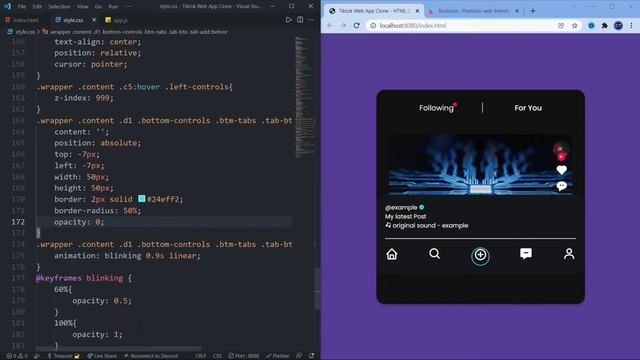 TikTok Clone using HTML CSS & JavaScript[Full Video] смотреть онлайн