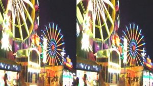 3д видео для очков 3д Самсунг, ЛдЖи: Парк аттракционов Анапы вечером.