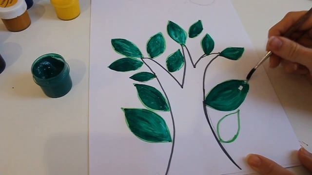 Рисуем ДЕРЕВЦЕ Дерево Видео для детей смотреть онлайн