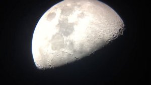 Moon through telescope. From balcony in Novi Sad.