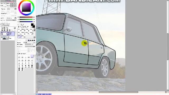 Sai #1 Рисуем ваз 2101(часть 1) смотреть онлайн