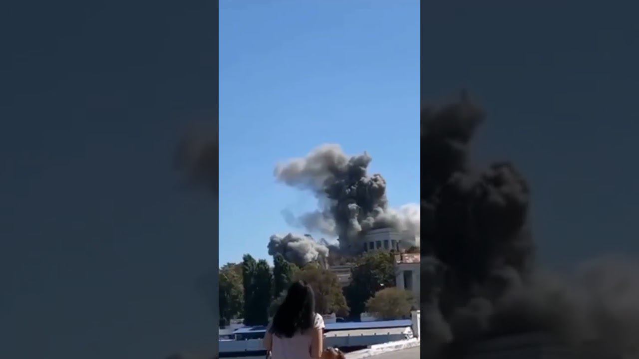 Момент прилета в Российский штаб в Севастополе. смотреть онлайн