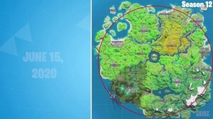 Evolution of Fortnite Map (Chapter 1 Season 1 - Chapter 4 Season 2)