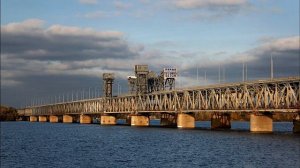 Город Днепр. Амурский железнодорожно-автомобильный мост. Dnipro city. Amur railway-automobile bridg