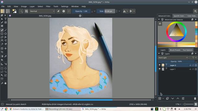 Magnolia | Digital painting + traditional line art смотреть онлайн