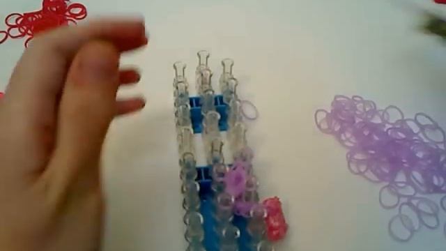 Колпачок на ручку/карандаш из "Rainbow Loom" резинок (используя станок) смотреть онлайн