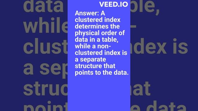 Difference B/W clustered and a non-clustered index #viralshort #learning #sqlserver #sql  #coder