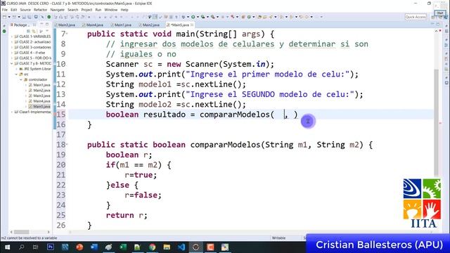 Metodo retorna un boolean en JAVA ingresar 2 modelos de celular y determinar si son iguales COMPLET смотреть онлайн