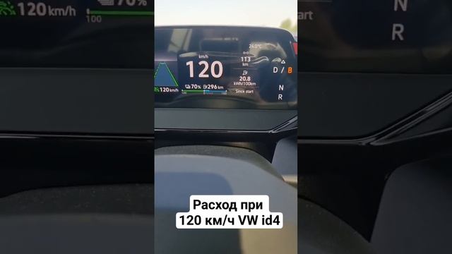 Расход при скорости 120 км/ч на VW id4