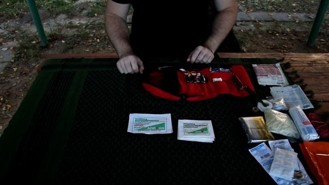 Походная Аптечка. Аптечка в тревожный чемодан /поход /сплав. / First-Aid kit /Red Fox pounch