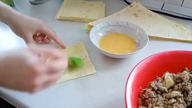 Рецепт. Мясные конвертики из лаваша. Домашняя шаурма! Простые рецепты. Объедение! Just Mom