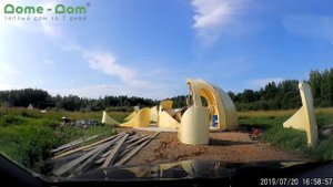 Сборка купольного дома 50 м2