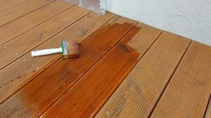 Oiling the terrace. How to oil wood. Renovation of the terrace.