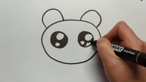 Как быстро нарисовать панду/Рисуем панду/Учимся рисовать