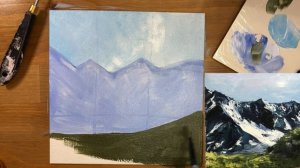 Как нарисовать горы. Видеоурок по живописи от Анастасии Пан