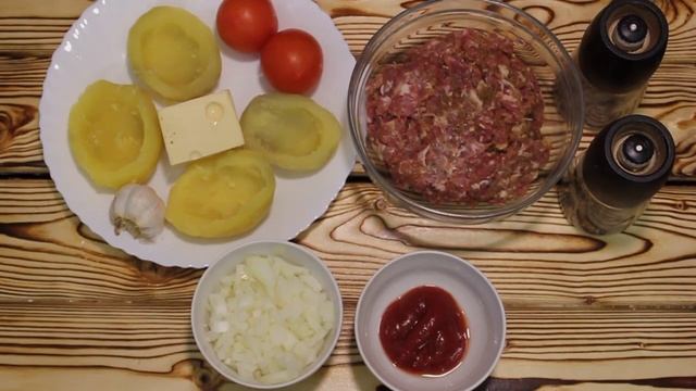 Запеченная фаршированная картошка, картошка с фаршем ,рецепты фаршированной картошки мясом