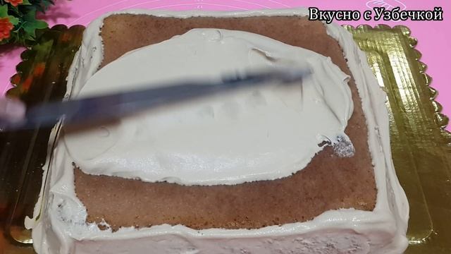 ТОРТ НА СКОРУЮ РУКУ! НИКОГДА НЕ НАДОЕСТ! НЕЖНЫЙ ТОРТ К ЧАЮ/ ГОТОВИМ С УЗБЕЧКОЙ.
