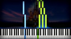 Disney - Intro 【Opening, OST, Main Theme Song】 Piano Tutorial (Sheet Music + midi) Synthesia cover