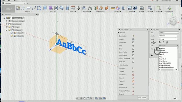 Как работать с текстом во #Fusion360
