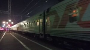 ЧС7-ХХХ с поездом Москва-Валуйки прибывает на станцию Тула 1-Курская