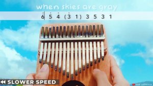 You Are My Sunshine Kalimba Tutorial for Beginners with Tabs