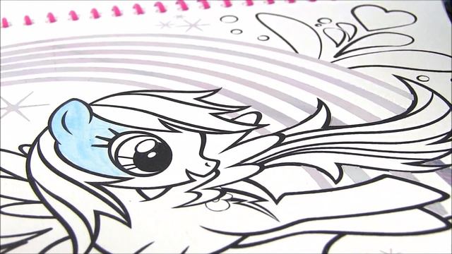 Пони Рейнбоу Деш Акварелью!!! MLP Paintfolio! Май Литл Пони Игрушки для Девочек. Видео для Детей смотреть онлайн