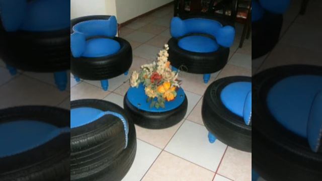 Садовая мебель из автомобильных шин. смотреть онлайн