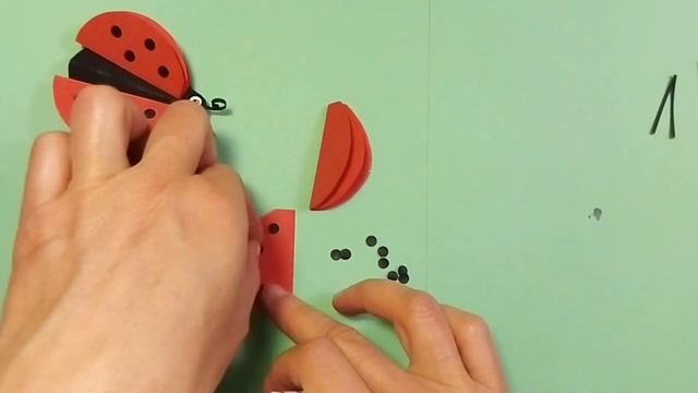 Ladybug Ladybird from paper Божья коровка из бумаги Marienkäfer aus Papier смотреть онлайн