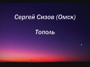 Сергей Сизов (Омск). Тополь