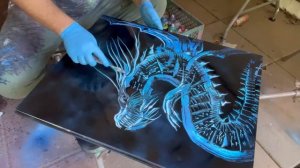 Street Artist Speed Painting Chinese Dragon SPRAY PAINT ART