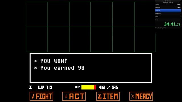 Undertale Genocide Speedrun 1:09:21 (No Commentary) смотреть онлайн