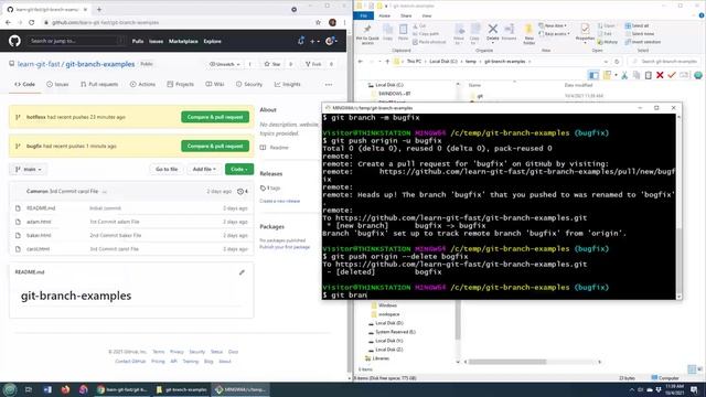Git Branch Change Name Example смотреть онлайн