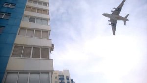 Транспортный самолет Ил-76 над Оренбургом