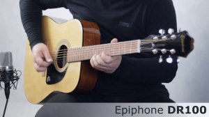 Epiphone DR100 acoustic guitar :: Demo, Soundcheck