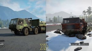 SnowRunner Сравнение Tatra 815 и 813
