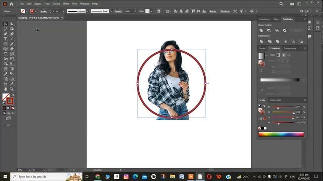 Masking Photo into a Circle in Fastest way | Adobe Illustrator | смотреть онлайн