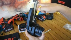 Цепная аккумуляторная пила WOSAI, разборка, работа, распаковка, Китай, АлиЭкспресс