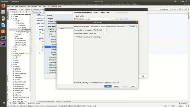 Configure PHP Codesniffer(MEQP2) in PHPStrom for Magento
