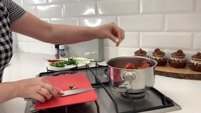 Ароматный суп из запечённых  овощей . Ира готовит