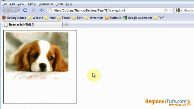Beginner HTML tutorial # 9 - Iframes in HTML 5