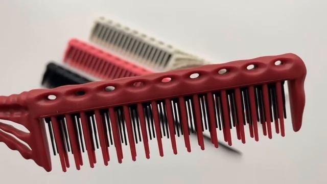 Расческа парикмахерская для начеса, трехрядная, профессиональная, пластик +карбон для укладки волос смотреть онлайн