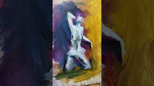 Женская фигура #маслом #мастихином | Figure Painting смотреть онлайн